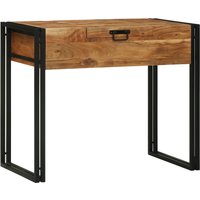 Berkfield Home Dressing Table 90x50x75 cm Solid Wood Acacia in Brown | Size: 90 x 50 x 75 cm