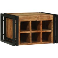 Berkfield Home Wine Rack 46x35x27.5 cm Solid Acacia Wood in Brown