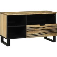 Berkfield Home Media Storage Cabinet Brown 80 x 33.5 x 46 cm Solid mango wood in Beige