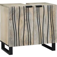 Berkfield Home Sink cabinet with Shelf with Storage with Door Brown, Black 62 x 33 x 58 cm in Brown
