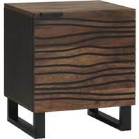 Berkfield Home Bedside Cabinet 40 x 33.5 x 46 cm - Solid Mango Wood in Brown
