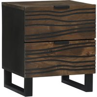 Berkfield Home Bedside Table with Drawer Walnut 40 x 33.5 x 46 cm in Brown