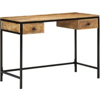 Berkfield Home Desk 105x50x75 cm Solid Wood Mango in Brown | Size: 105 x 50 x 75 cm