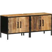 Berkfield Home Bedside Cabinets 2 pcs 50x30x45 cm Solid Wood Rough Mango in Brown | Size: 50 x 30 x 45 cm