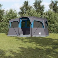 Berkfield Home Family Tent with Windows Dome Blue 10-Person Waterproof