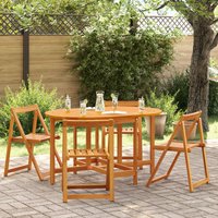 Berkfield Home Folding Butterfly Garden Table 110x60x72 cm Solid Wood Acacia Oval in Brown | Size: 110 x 60 x 72 cm