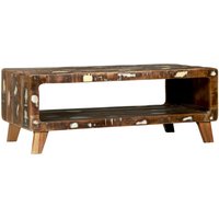Berkfield Home Coffee Table 90x50x35 cm Solid Wood Reclaimed in Brown | Size: 90 x 50 x 35 cm