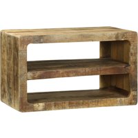 Berkfield Home TV Cabinet 60x32x36 cm Solid Wood Mango in Brown | Size: 60 x 32 x 36 cm