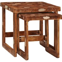 Berkfield Home End Tables Multicolour Solid reclaimed wood