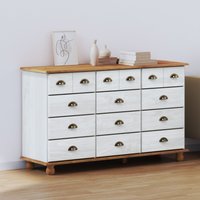 Berkfield Home Chest of Drawers "ASKIM" White 79x40x133.5 cm Solid Wood Pine