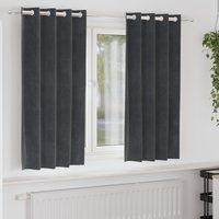 Berkfield Home Blackout Curtains with Eyelets 2 pcs Light Grey Velvet