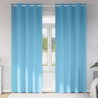 Berkfield Home Curtains with Curtains 2 pcs Light blue 225 x 140 cm Polyester