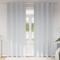 Berkfield Home Curtains with Curtains 2 pcs Pale grey 225 x 140 cm Polyester
