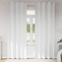 Berkfield Home Curtains with Curtains 2 pcs Pure white 260 x 140 cm Polyester