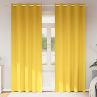 Berkfield Home Curtains 2 pcs Mustard yellow 260 x 140 cm Polyester