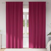 Berkfield Home Curtains with Curtains 2 pcs Wine Red 225 x 140 cm Polyester