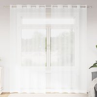 Berkfield Home Curtains with Curtains 2 pcs White 140 x 245 cm Polyester