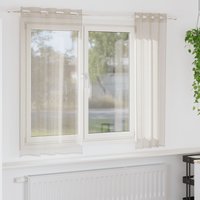 Berkfield Home Curtains with Curtains 2 pcs Sand 140 x 175 cm Polyester in Beige