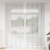Berkfield Home Curtains with Curtains 2 pcs Light gray 140 x 225 cm Polyester