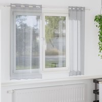 Berkfield Home Curtains with Curtains 2 pcs Dark gray 140 x 175 cm Polyester in Grey