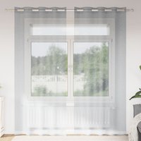 Berkfield Home Curtains with Curtains 2 pcs Dark gray 140 x 260 cm Polyester in Grey