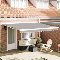 Berkfield Home Awning Replacement Fabric for 4x3.5 m Frame Light Grey