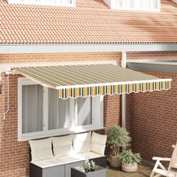 Berkfield Home Awning Replacement Fabric for 3x2.5 m Frame Green & Yellow