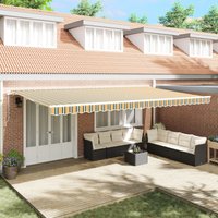 Berkfield Home Awning Replacement Fabric for 6x3 m Frame Green & Yellow