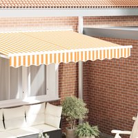 Berkfield Home Awning Valance for 2.5 m Frame Yellow & White 2.3x0.2 m