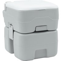 Berkfield Home Portable Toilet - Grey & White Plastic, 20 Liters