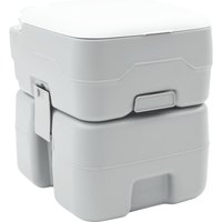Berkfield Home Camping Toilet Grey Body + White Lid Not Applicable