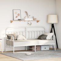 Berkfield Home Beds & Bed Frames White Metal 80 x 200 cm Durable Bed Frame