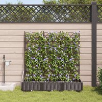 Berkfield Home Garden Planters with Water Irrigation System 3 pcs Brown