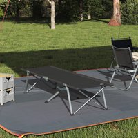 Berkfield Home Folding Camping Bed with Carry Bag Black 600D Oxford Fabric