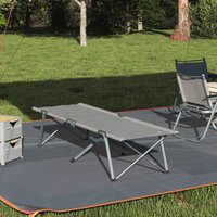 Berkfield Home Folding Camping Bed Grey Aluminium Large Foldable