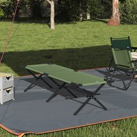 Berkfield Home Folding Sun Bed with Carry Bag Amy Yellow 600D Oxford Fabric