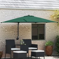 Berkfield Home Patio Umbrella Green Polyester 300 cm x 300 cm Collapsible