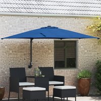 Berkfield Home Garden Parasol Azurblau 2.5 x 2.5 m Fabric in Blue