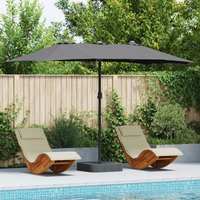 Berkfield Home Garden Parasol Folding Anthracite 385 x 209 x 244 cm Fabric