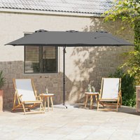 Berkfield Home Garden Cantilever Parasol Anthracite 372 x 198 x 253 cm