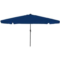 Berkfield Home Garden Parasol with LED Lights √ò395x245 cm Azure Blue | Size: 395x245 cm