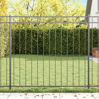 Berkfield Home Grey Steel Fence Panel 1.7x1.5 m
