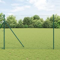 Berkfield Home Euro Fence Green 1.5x10 m Steel