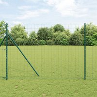 Berkfield Home Euro Fence Green 1.6x10m Steel