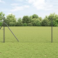 Berkfield Home Euro Fence Grey 1x10 m Steel