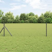 Berkfield Home Euro Fence Grey 0.8x10 m Steel
