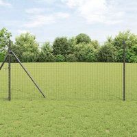 Berkfield Home Grey Euro Fence 1.2 x 10 m Steel