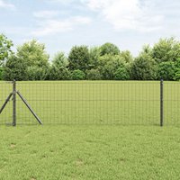 Berkfield Home Euro Fence Grey 0.4x50 m Steel