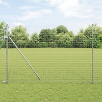 Berkfield Home Euro Fence 1.5x10 m Galvanised Steel in Grey