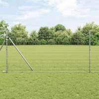 Berkfield Home Euro Fence 1.2x10 m Galvanised Steel in Grey